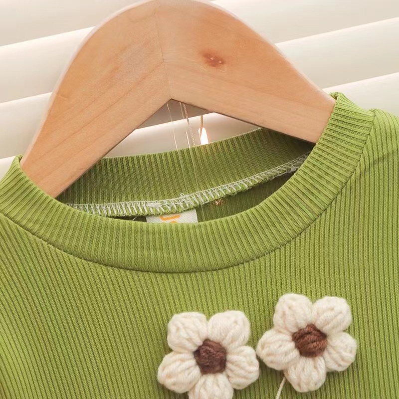 Đầm Bé Gái Từ 0-4 Tuổi Tay Dài In Hoa Dễ Thương