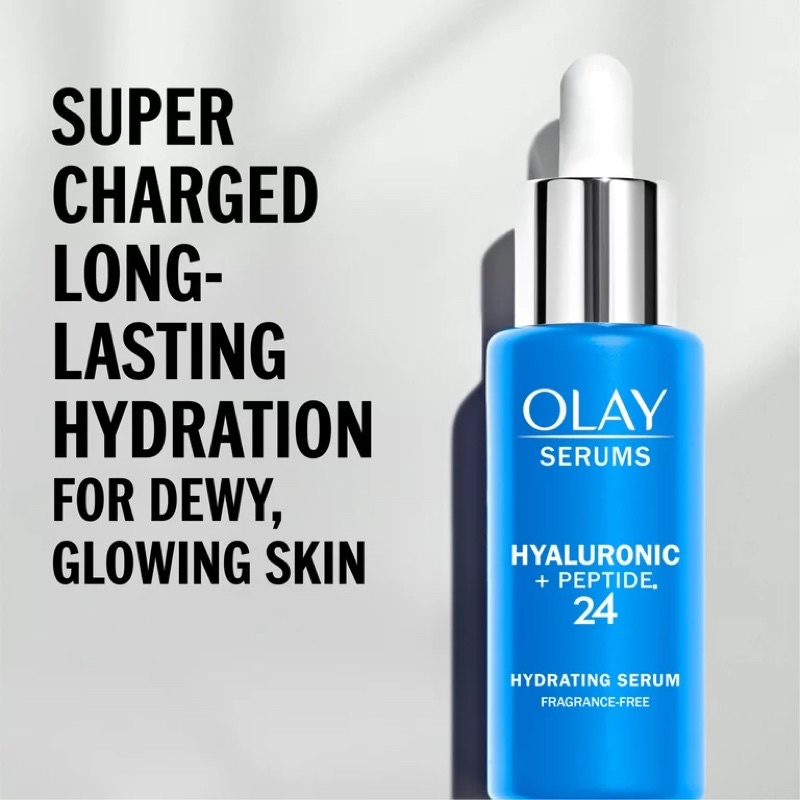 Serum cấp ẩm giảm nếp nhăn Olay Regenerist Hyaluronic Acid + Peptide 24 Hydrating Serum 40ml Hàng Mỹ