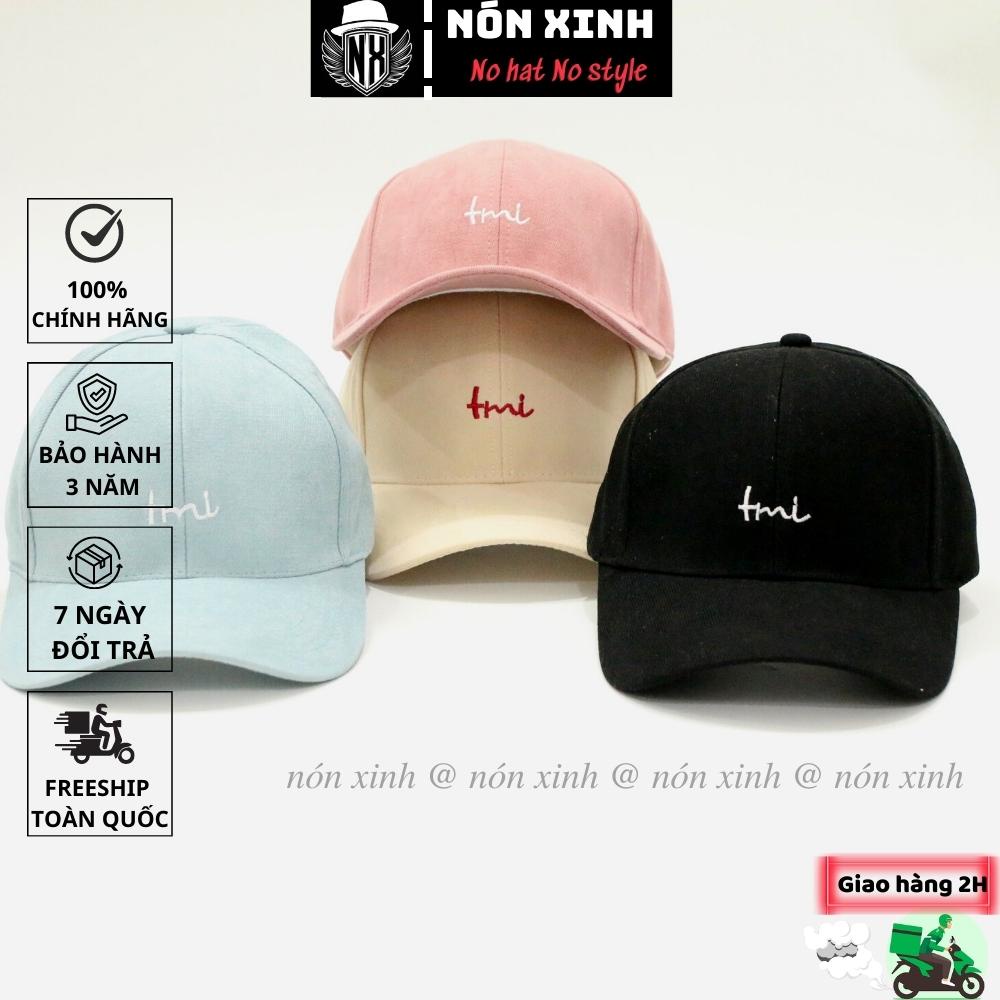 Mũ lưỡi trai ❤️ Nón kết nam nữ cao cấp thêu chữ tmi chất vải nhung mịn cao cấp form unisex NX036- Nón Xinh Store