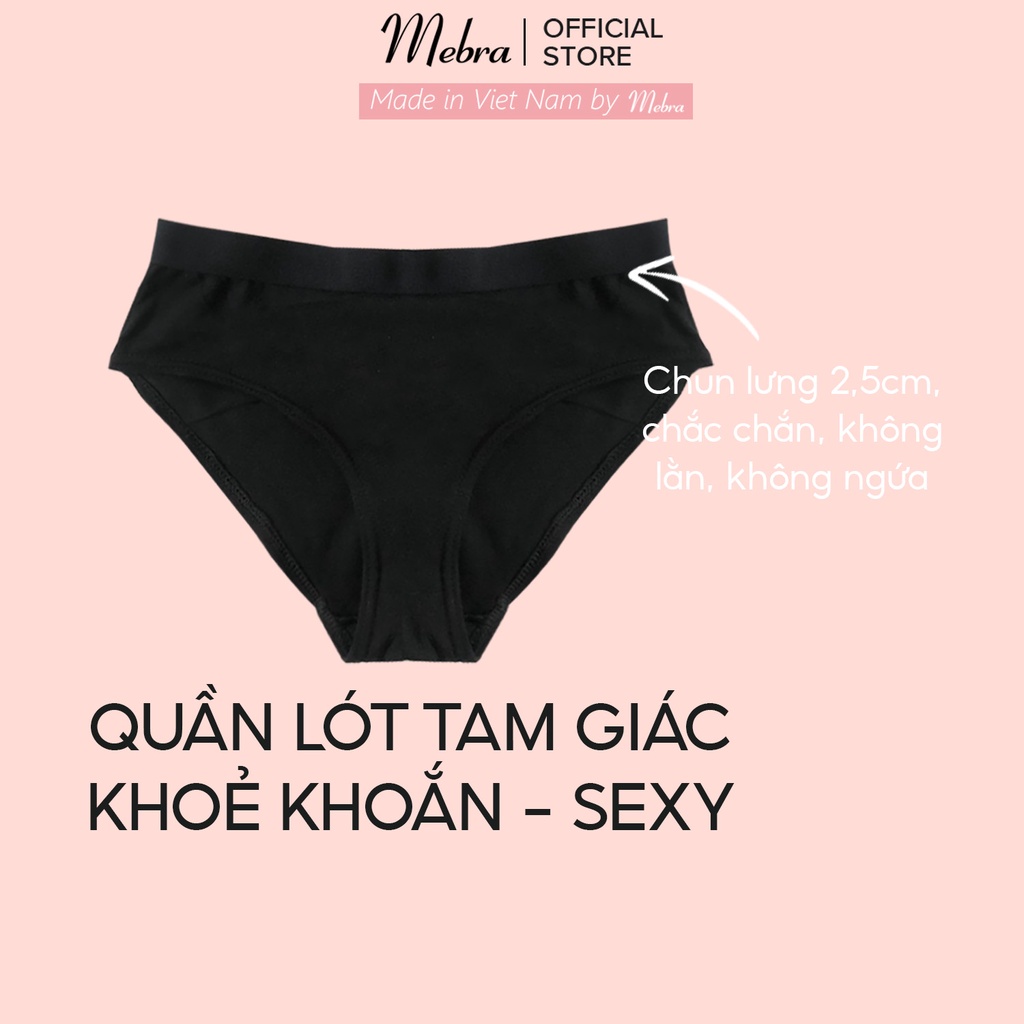 Set Đồ Lót Bikini Nữ Cotton 4 Chiều Co Giãn Bra Không Gọng Mút Mỏng Thoáng Mát Kháng Khuẩn Cao Cấp Mebra