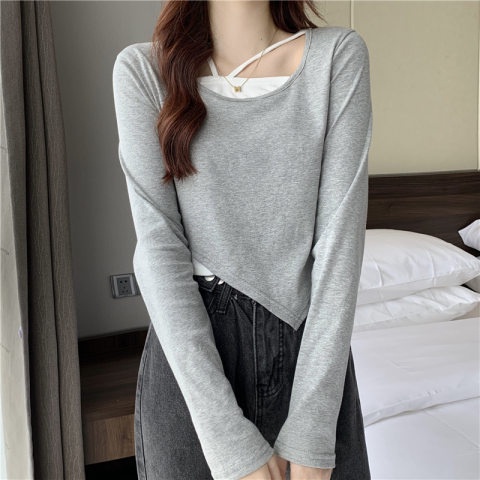 Áo Thun Tay Dài Dáng Rộng Thiết Kế Độc Đáo Thời Trang Mùa Xuân Cho Nữ