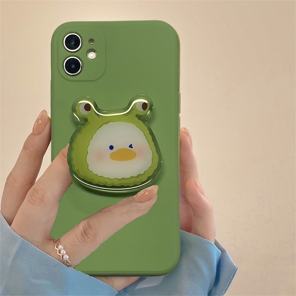 Ốp Điện Thoại TPU Mềm Chống Mồ Hôi In Hình Vịt Mắt To Cho IPhone 14 Pro Max 11 13 12 11 Pro Max X XS XR