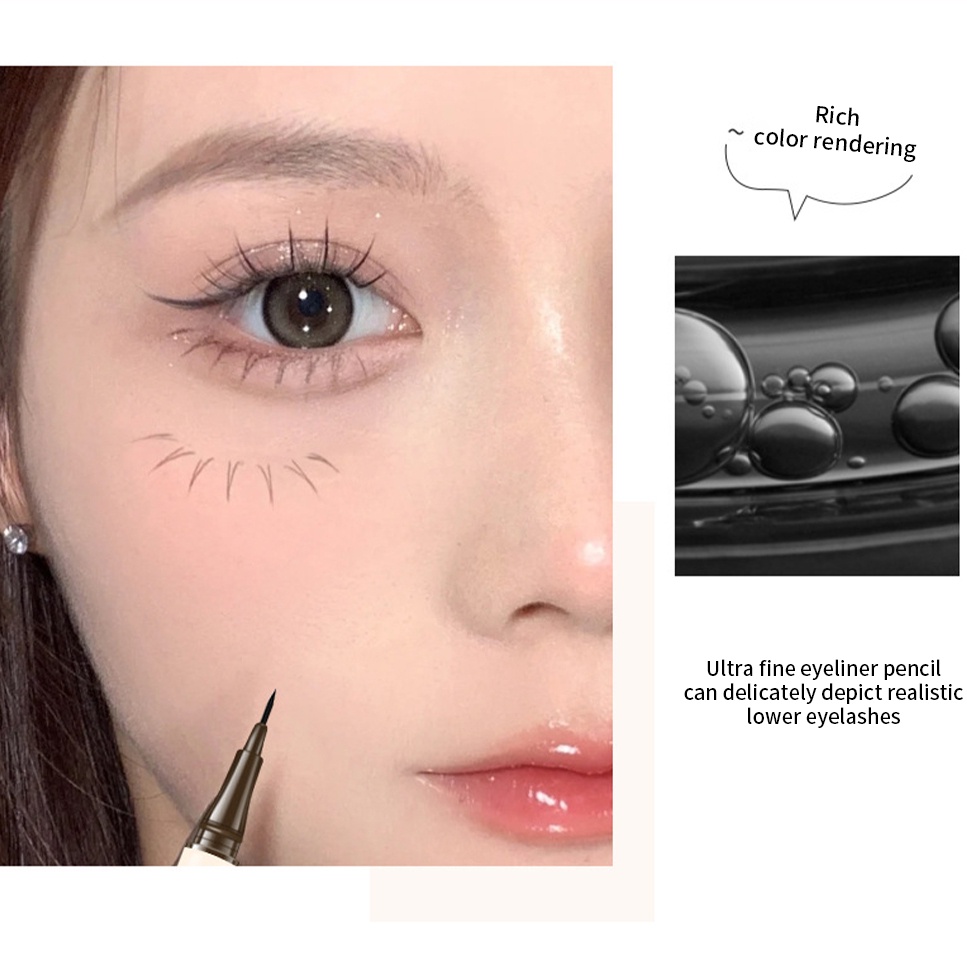 Bút Kẻ Mắt Dạng Lỏng 2 Trong 1 Siêu Mỏng Mượt Mà Lâu Trôi Dành Cho Nữ
