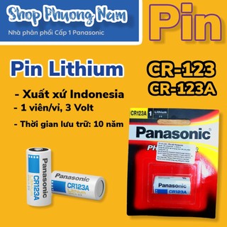 Pin 3v lithium panasonic cr123a cr-123a chính hãng, pin ống nhòm chơi golf