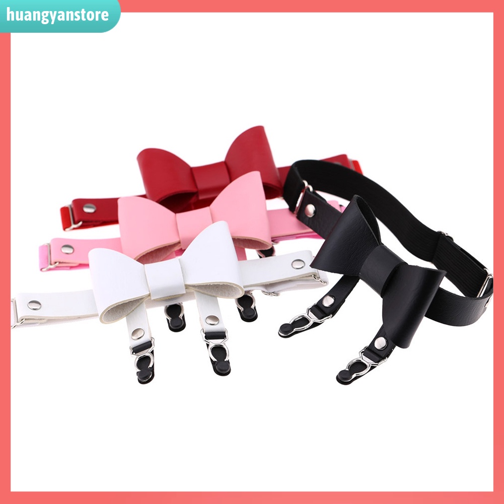 HY/ Đai Nịt Bít Tất Giả Da Đính Nơ Thời Trang Cho Nữ