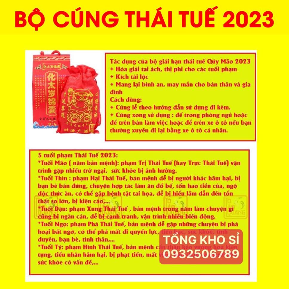 [HÓT 2023] BỘ CÚNG THÁI TUẾ 2023 (có kèm hướng dẫn)