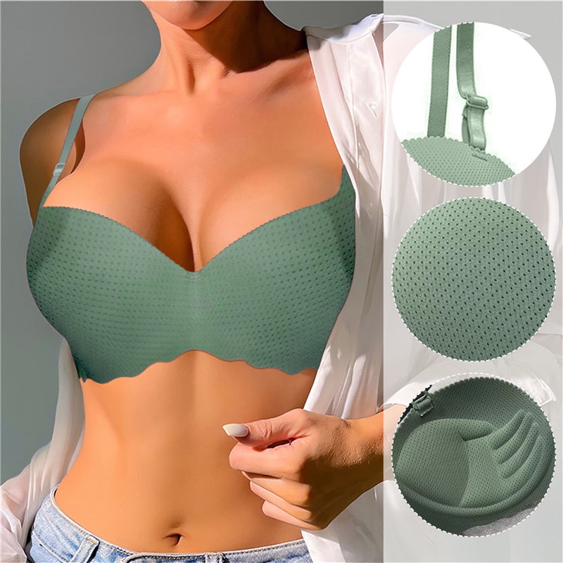 Áo Lót Nâng Ngực Không Đường May Thoải Mái Thời Trang Cho Nữ