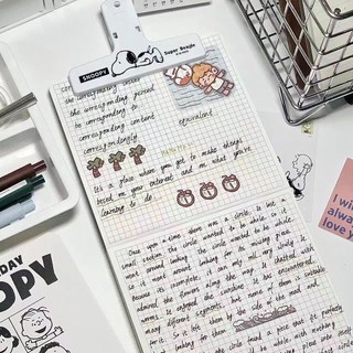 Peach Snoopy Thickened notebook  Diary square notepad Memo Pad School Office Stationery Notepad