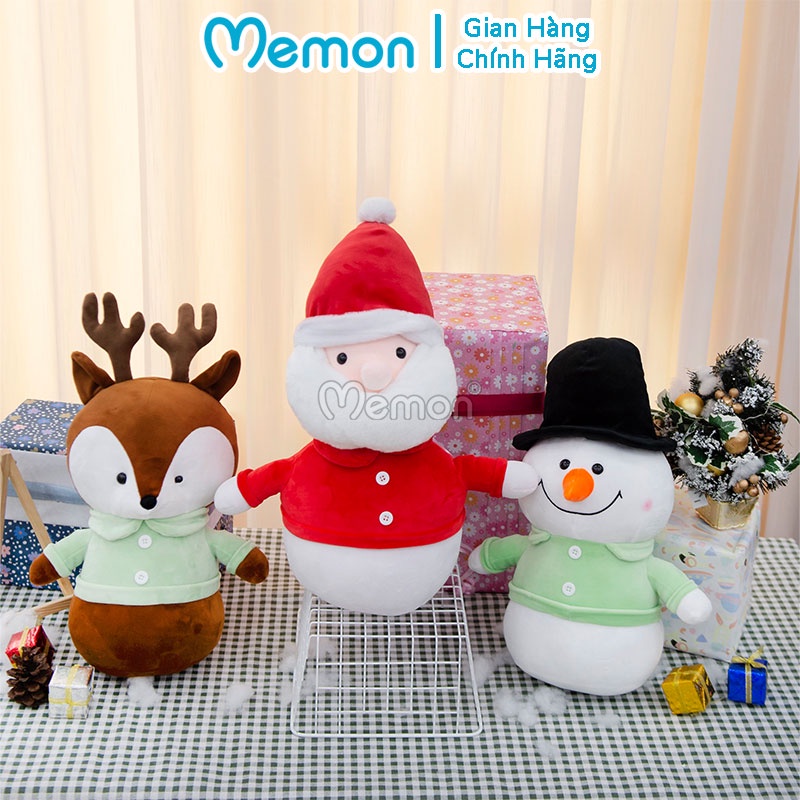 Gấu Bông Bộ Ba Người Tuyết, Tuần Lộc, Ông Già Noel Giáng Sinh Cao Cấp Memon