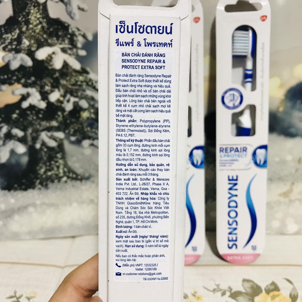 Bàn chải đánh răng cho răng niềng, ê buốt Sensodyne Repair & Protect
