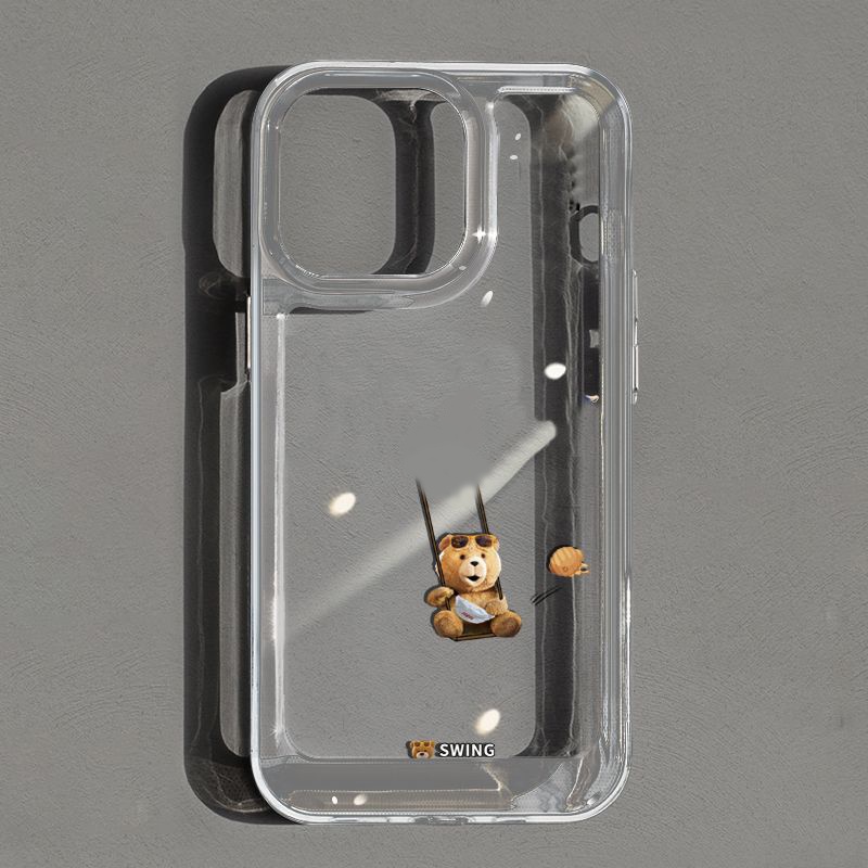 Ốp Điện Thoại Silicon TPU Mềm Trong Suốt Chống Sốc In Hình Gấu Hoạt Hình Cho IPhone 11 14 13 12 Pro XS Max X XR 7 8 6 6S Plus