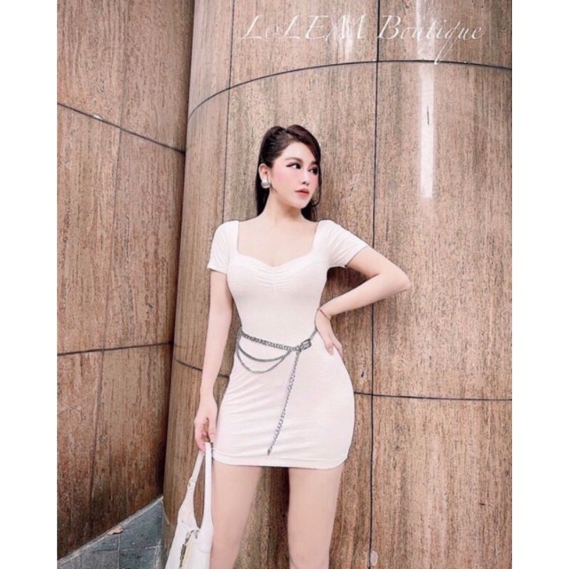 🌸 Dây nịt xích 🌿 Freesize khoá cài tuỳ chỉnh 🌿 2 màu : Trắng - Vàng