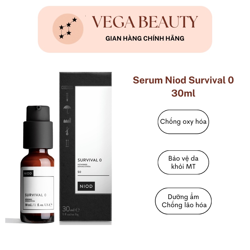 Serum Niod Survival 0 30ml Serum chống oxi hoá hỗ trợ cải thiện sắc tố da