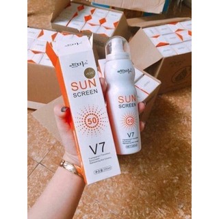 Xịt chống nắng hàn quốc sun screen v7 cho cả mặt và body