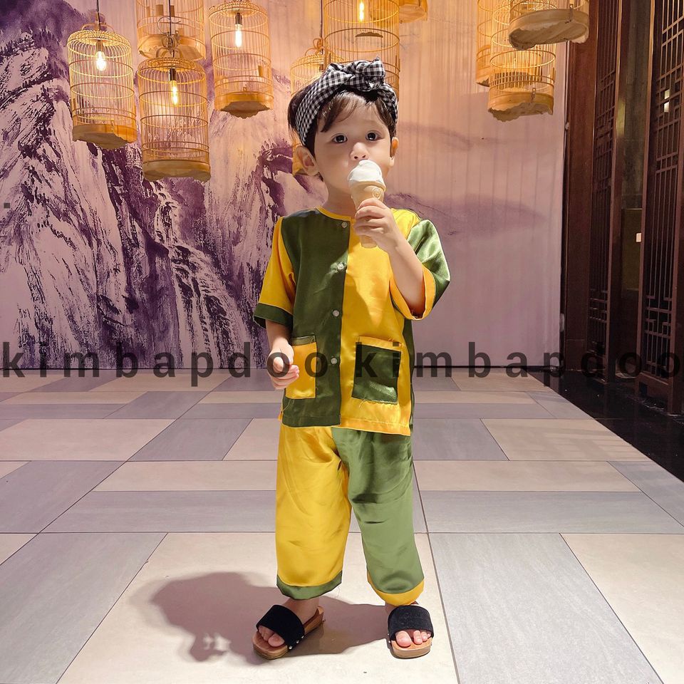 Bộ quần áo bà ba cho bé size lớn (7-35kg) Sét quần áo bà ba cho bé - Chất lụa mềm mại cho bé