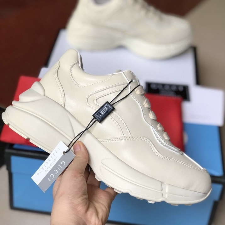 Giày gu trơn giày thể thao nam nữ guuci béo trơn hàng đẹp chuẩn full box bill hót