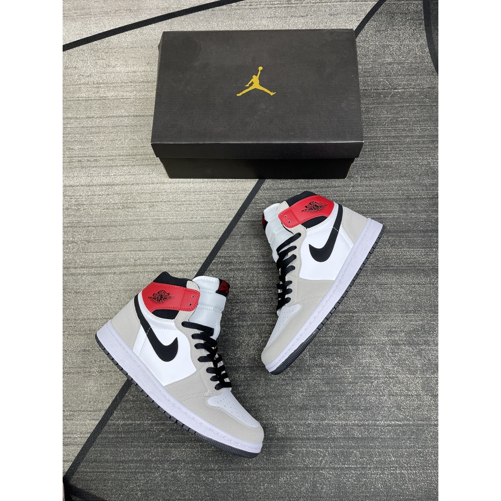 Giày Jordan 1 High cao cổ phối màu xám đỏ bản cao cấp nhất