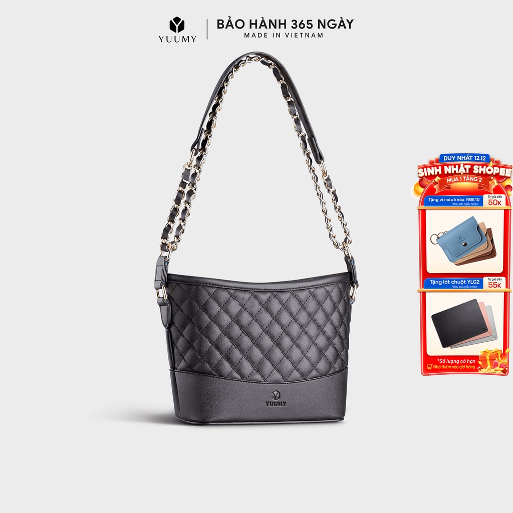 Túi đeo chéo da nữ cỡ trung phối dây da Yuumy Seasand YN152