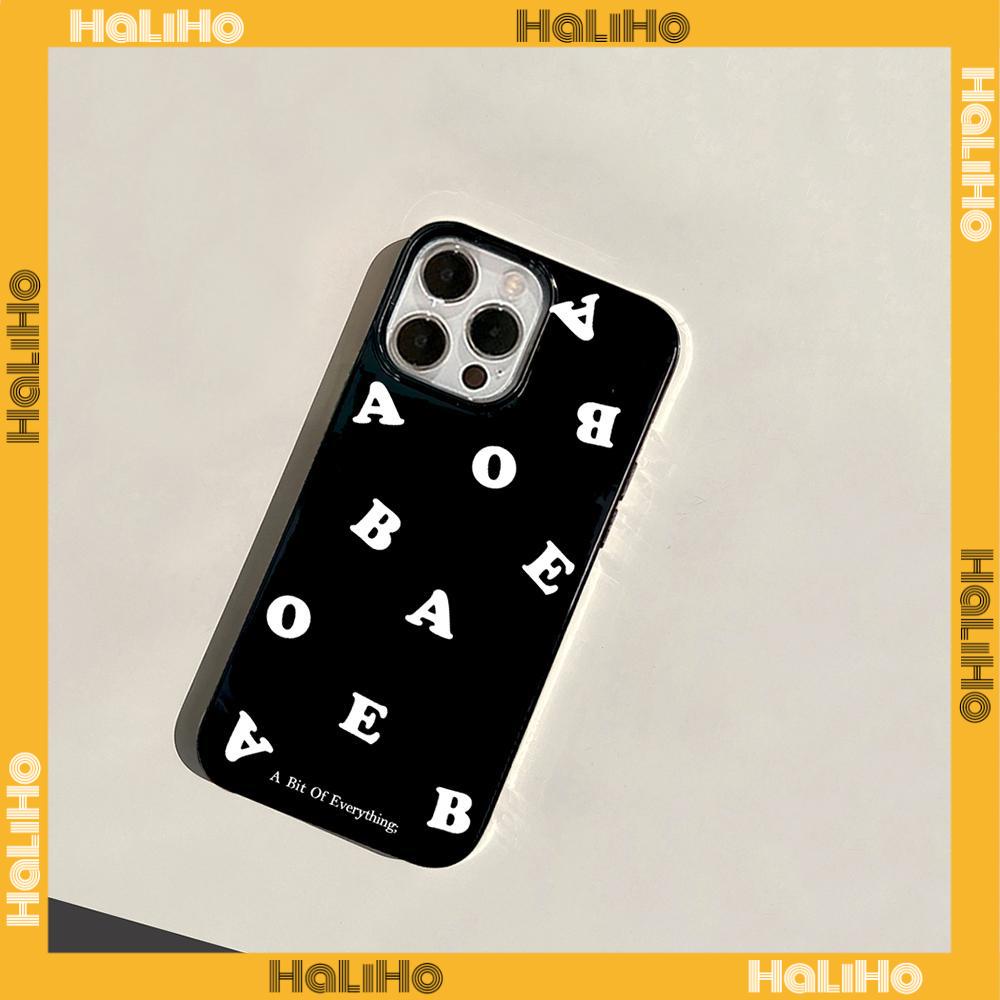 Ốp điện thoại TPU đen in chữ cái lộn xộn sáng tạo thích hợp cho iPhone 13 12 11 Pro Max 7 8 Plus X XR 14 Pro Max