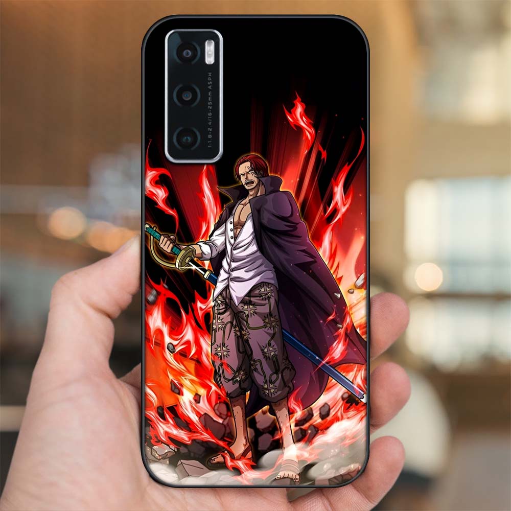 Ốp lưng Vivo V20 SE viền đen in hình Shanks One Piece Đảo Hải Tặc