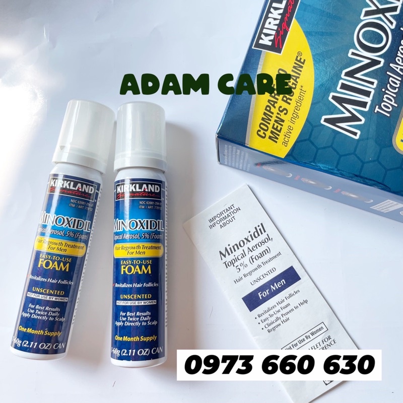 Combo 2 chai minoxidil 5% dạng Foam mọc râu tóc