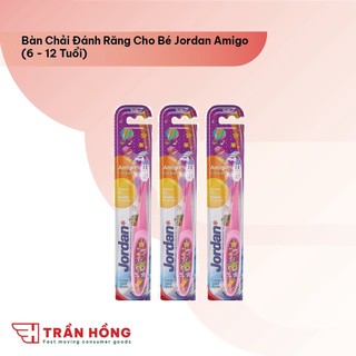 Combo 3 Bàn Chải Đánh Răng Jordan Trẻ Em Amigo - Giao Màu Ngẫu Nhiên