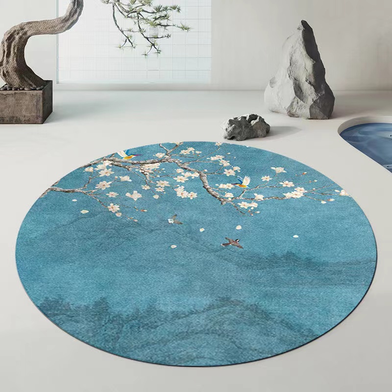 Tròn decor thảm trải sàn phòng khách phòng ngủ thảm chống trượt Thảm Chùi Chân Trải Sàn Nhà Thấm Hút Nước Chống Trơn Trượt