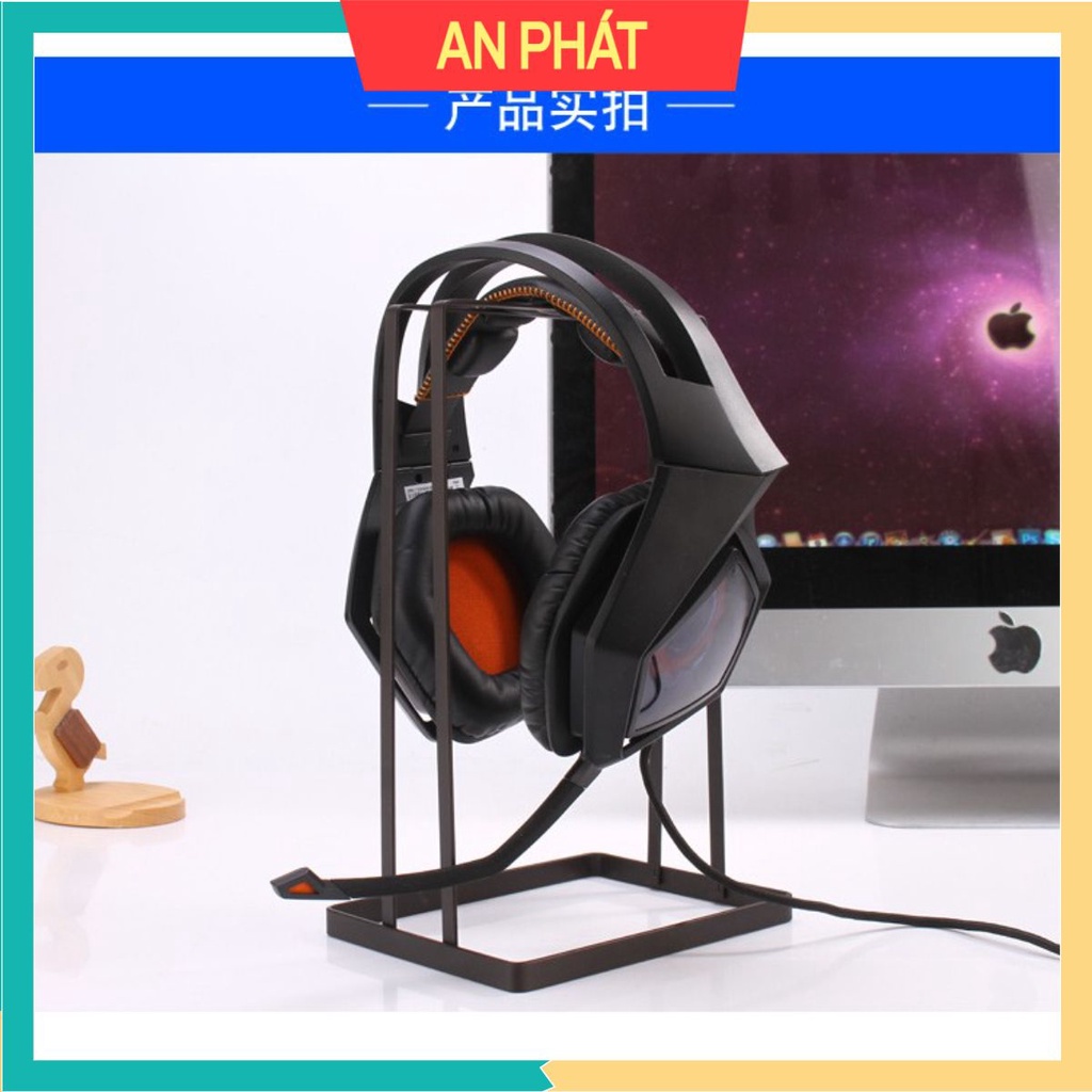 Giá treo tai nghe, kê headphone full size bằng thét không gỉ, chắc chắn.
