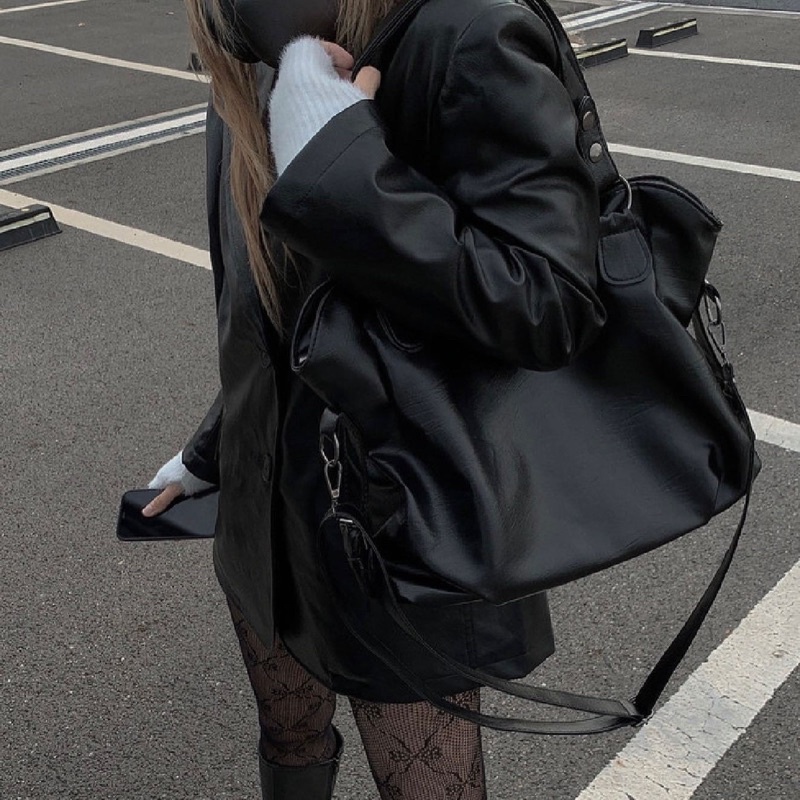 Túi da đeo vai cỡ lớn kèm dây dài đeo chéo-2318