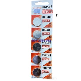 Pin cr2016 maxell lithium 3v vỉ 5 viên