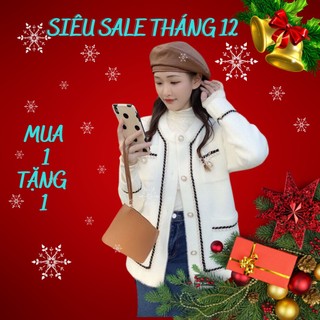 Áo khoác cardigan nữ lông cao cấp, áo khoác ngoài tay bèo phong cách tiểu thư sang chảnh