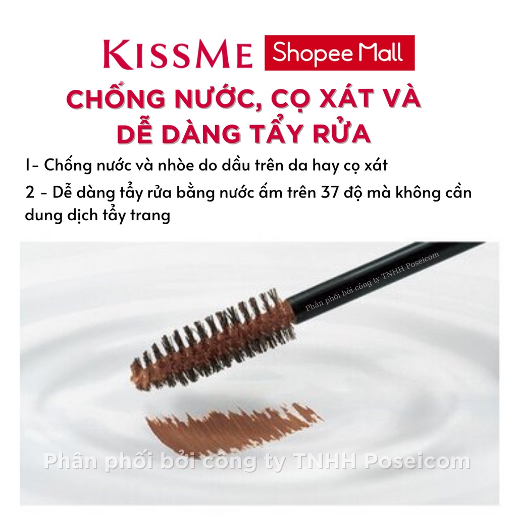 Mascara Lông Mày Kissme Đổi Màu Tạm Thời Kissme Heavy Rotation Chống Trôi Siêu Bền