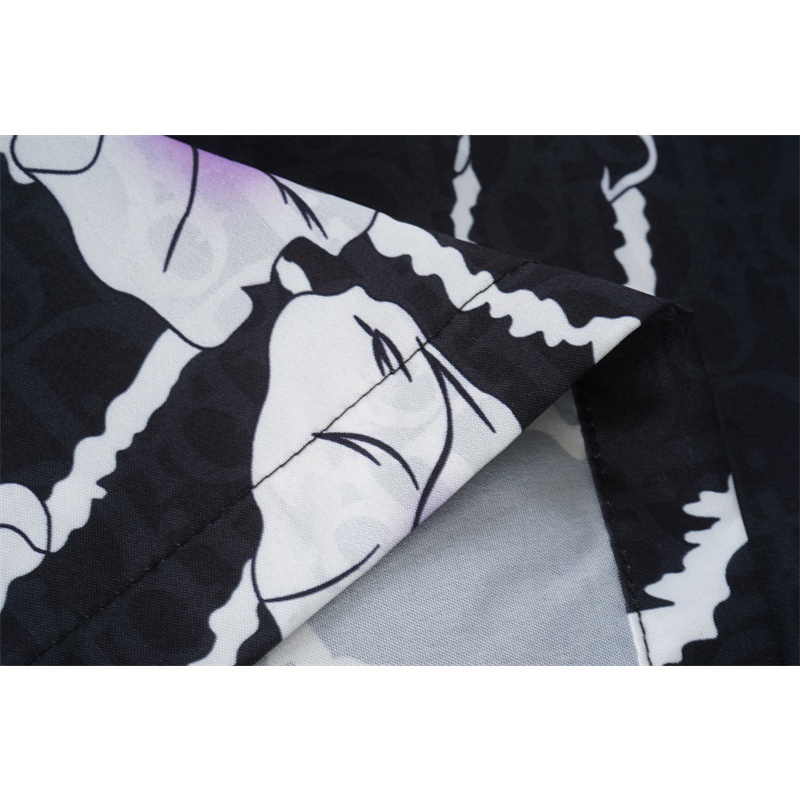 Áo Sơ Mi Tay Ngắn In Họa Tiết D &amp; R Thời Trang Đường Phố Cho Nam Và Nữ