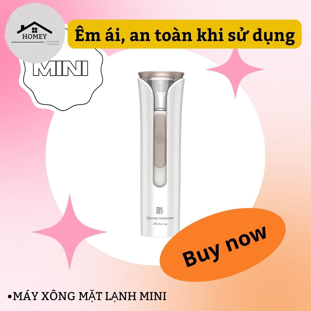 Homey - Máy Phun Sương Xông Hơi Mặt MKS NV8085 - NaNo Mini Cầm Tay Hỗ Trợ Dưỡng Da Cấp Nước Tối Đa