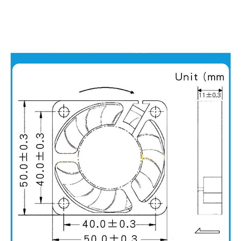 Quạt Tản Nhiêt Máy DS5012S Tính Âm Ly Thiết Bị Điện Tử 1.2W 12V CHÍNH HÃNG DS5012S Cỡ 50x50x11.5 mm