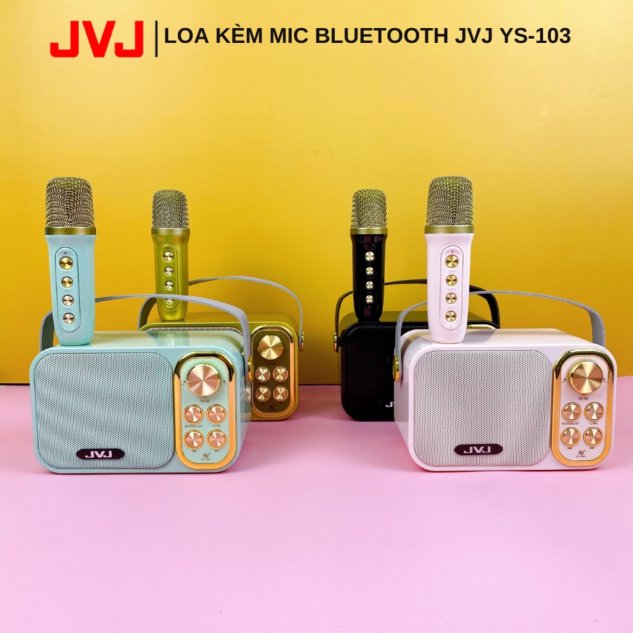 Loa bluetooth mini karaoke kèm mic JVJ YS-103 Không dây, kèm 01 mic hát công suất 5W - Bảo hành chính hãng 06 Tháng