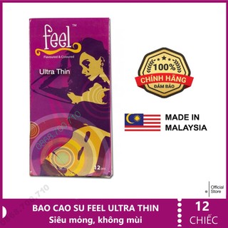 Bao cao su Feel Ultra Thin Siêu Mỏng - Kéo dài thời gian quan hệ hộp 12 cái