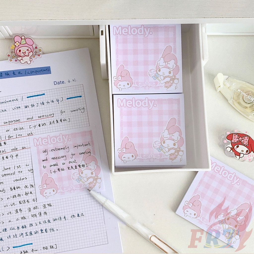 ❣️Bộ 50 Tấm Giấy Ghi Chú Kuromi / My Melody / Cinnamoroll - Ghi Chú Dính Sanrio❣️ Miếng Dán Ghi Chú Họa Tiết Hoạt Hình Dễ Thương