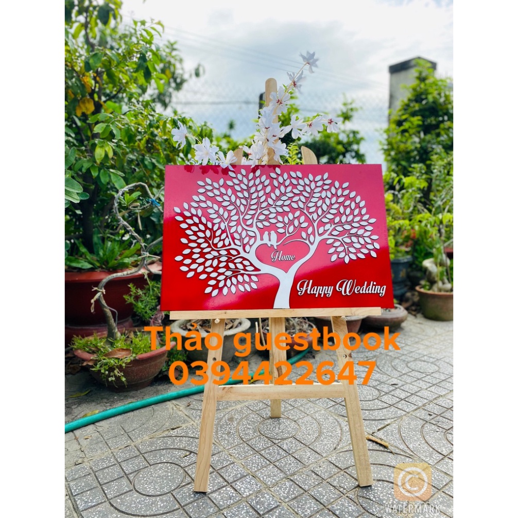 [Tranh gỗ] Tranh ký tên đám cưới-Qùa cưới handmake bằng gỗ_Guest book store Thegioipuzzle
