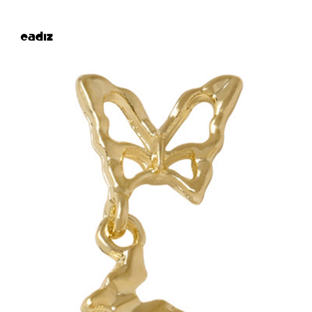 Set 10 Phụ Kiện Trang Trí Móng Tay Hình Bướm 3D Bằng Hợp Kim Ba Chiều