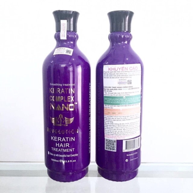 HẤP PHỤC HỒI KERATIN COMPLEX NANO TÍM THỦY PHÂN 1000ML hàng chuẩn hãng