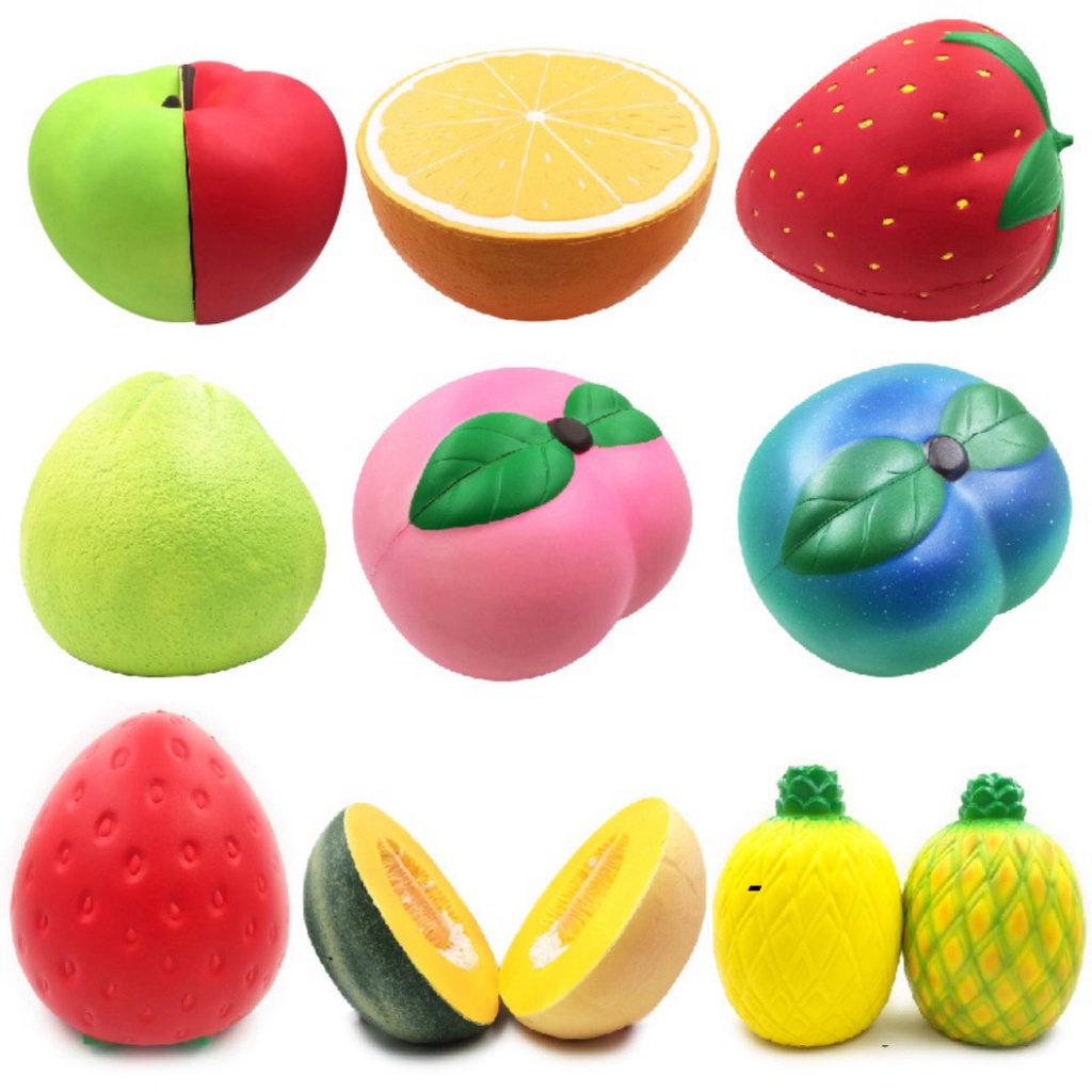 (40 MẪU) Squishy đại rộng lớn to bự hình bông hoa quả, động vật hoang dã cute mượt mà co dãn và đàn hồi giải hòa stress