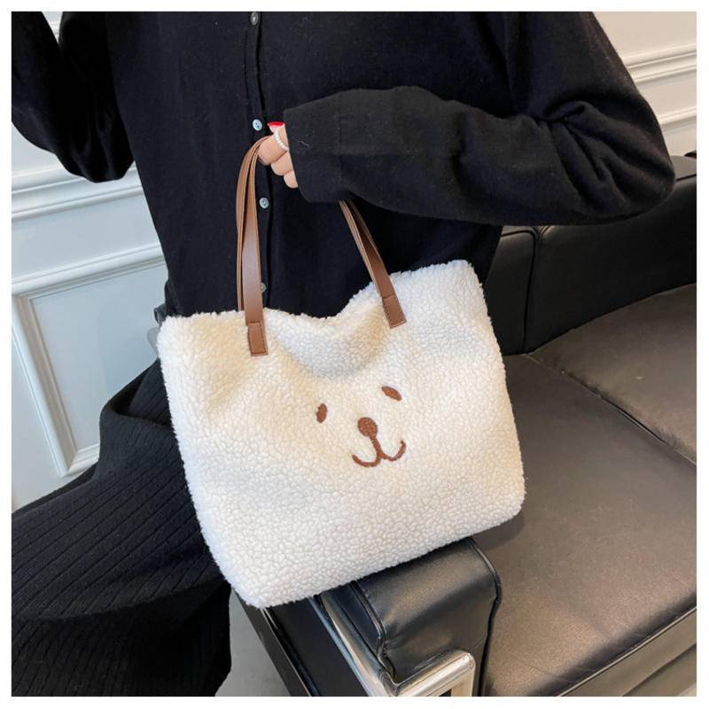 Túi Xách Lông Nhung Kiểu Dáng Đơn Giản Xinh Xắn Dành Cho Nữ