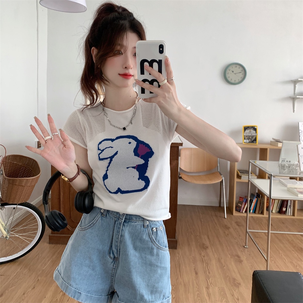 NRVP Áo Thun Nữ Ngắn Tay Gợi Cảm Thời Trang Mùa Hè Hàn Quốc 2023