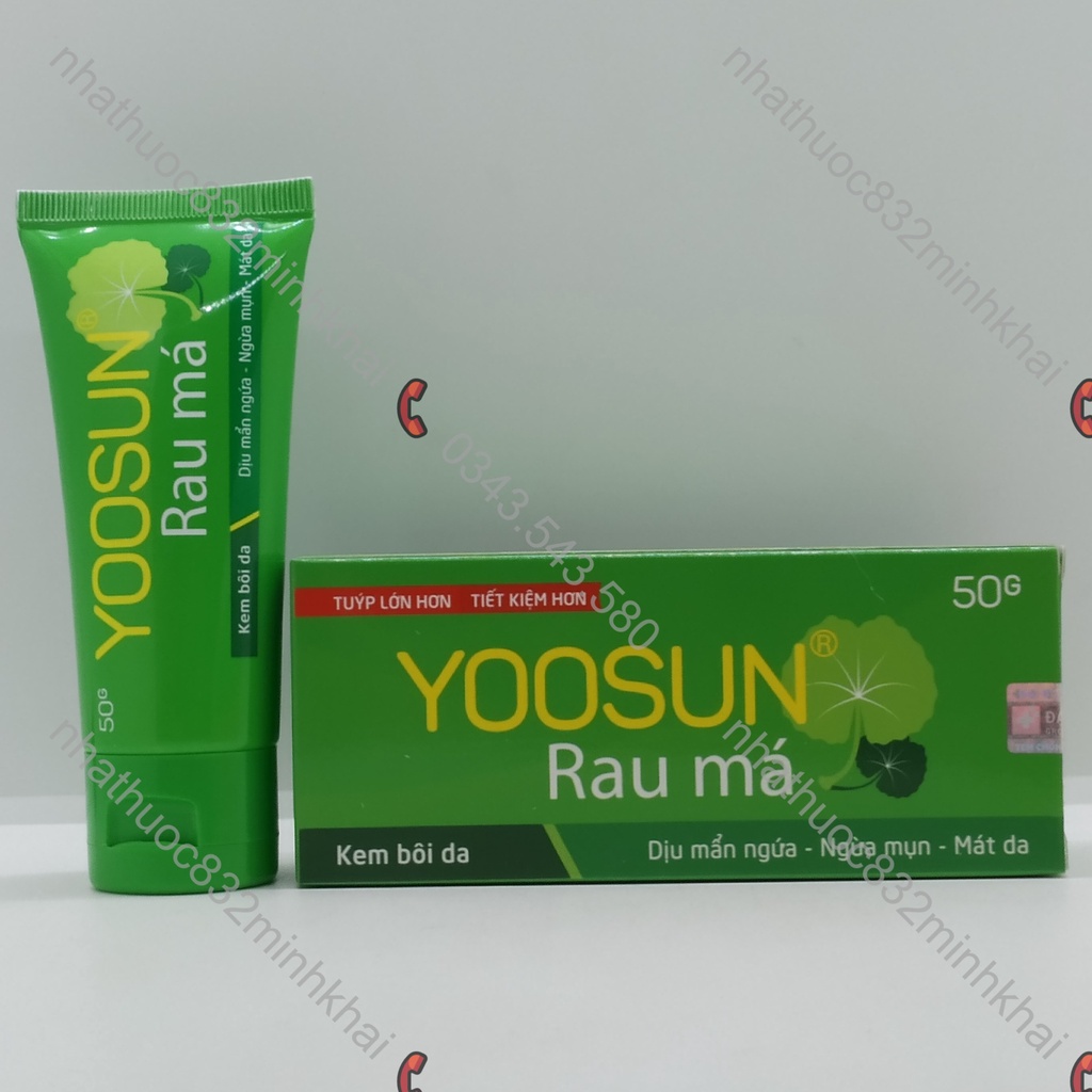 Kem bôi da Yoosun rau má - Ngăn ngừa rôm sảy, mẩn ngứa, hăm da ở trẻ em, Xẹp mụn sưng viêm, mụn trứng cá, mụn mủ