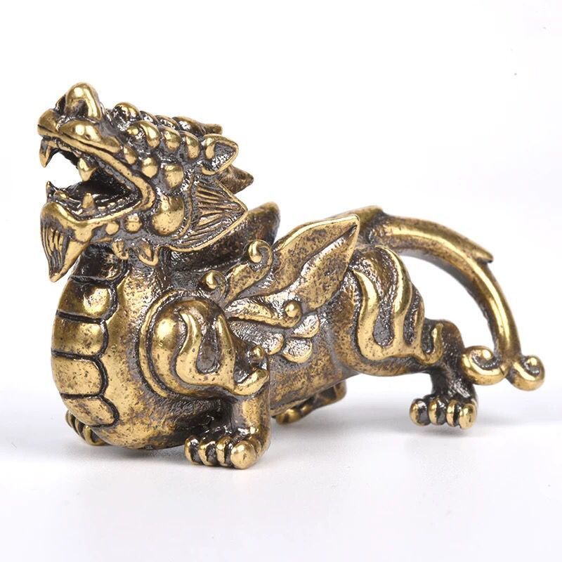 Móc khóa Nghê đồng đúc nguyên khối MC05