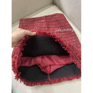 (SẴN) Set dạ tweed đỏ MVV