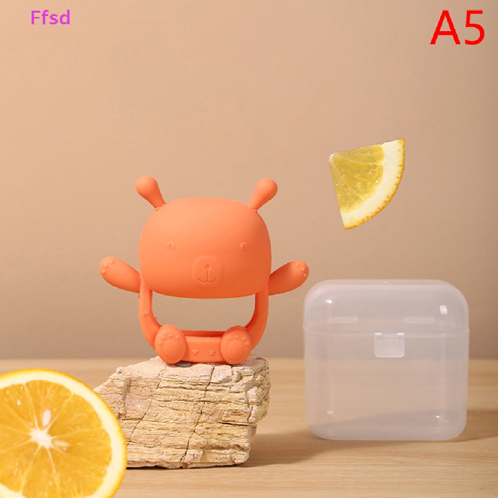 Găng Tay Silicone Hình Gấu Chống Rách Cho Bé ​Đồ Chơi Gậy Ngậm Mát Xa Chống Cắn Chuyên Dùng Cho Bé Mọc Răng