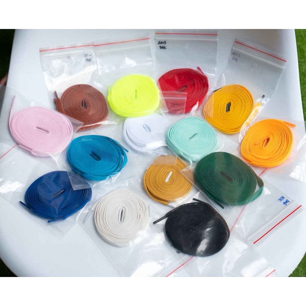 Dây Giày Thể Thao Dẹt Nike, Das, CV Sneaker Nhiều Màu Chính Hãng Cổ Thấp và Cổ Cao