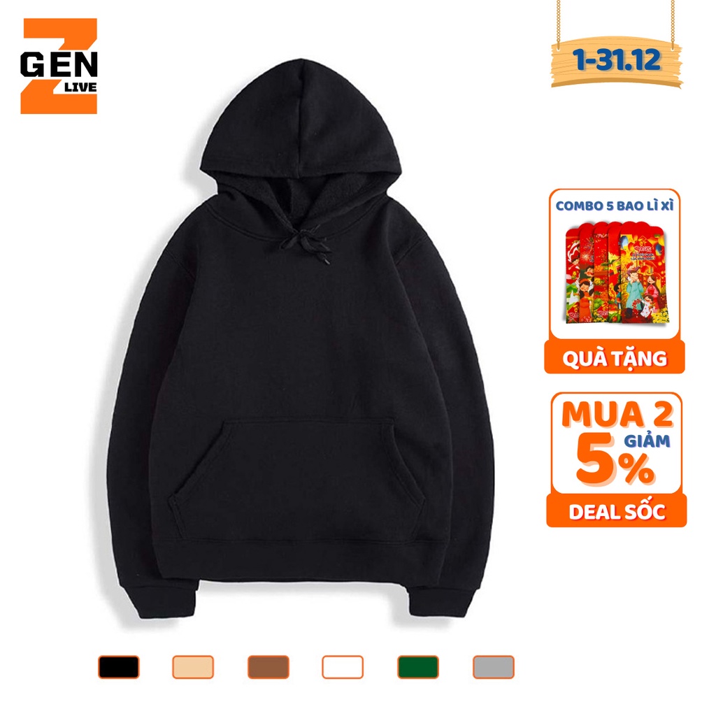 Áo hoodie unisex form rộng cá tính, thời trang thu đông chất nỉ bông dày dặn - LZ FASHION - GV016